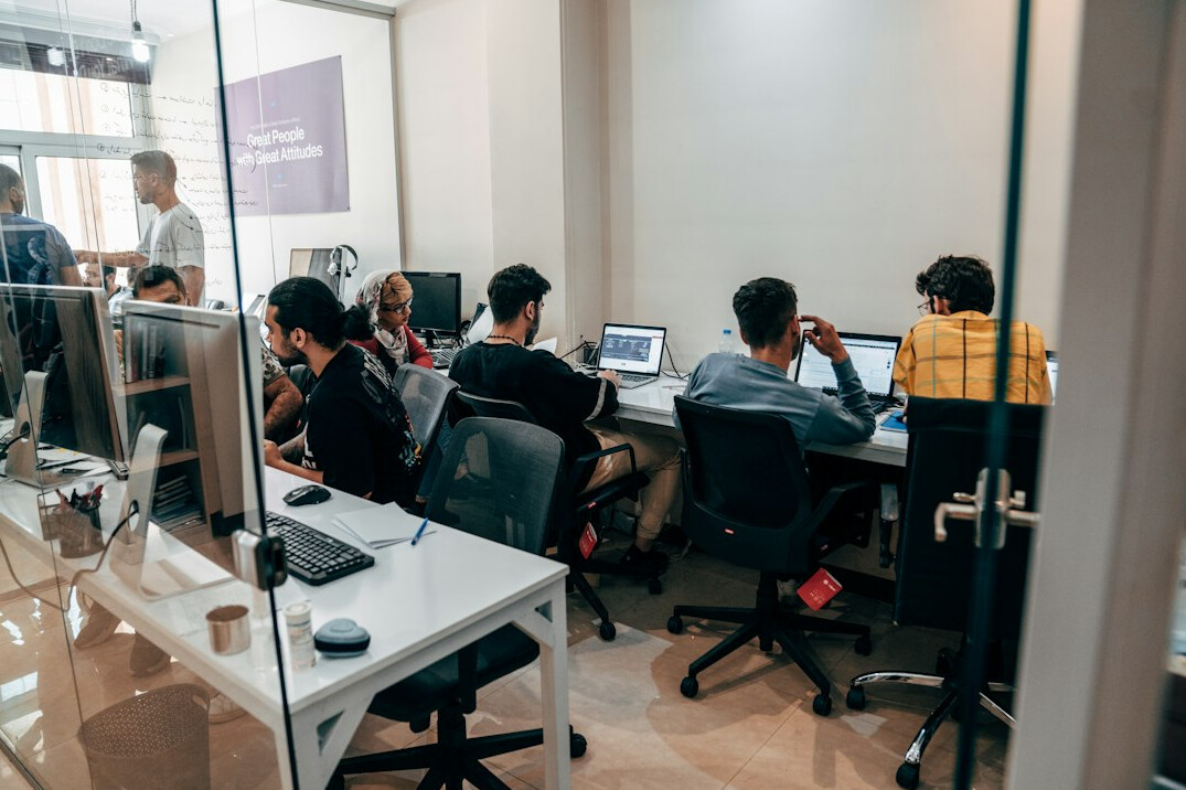 modern office with developers